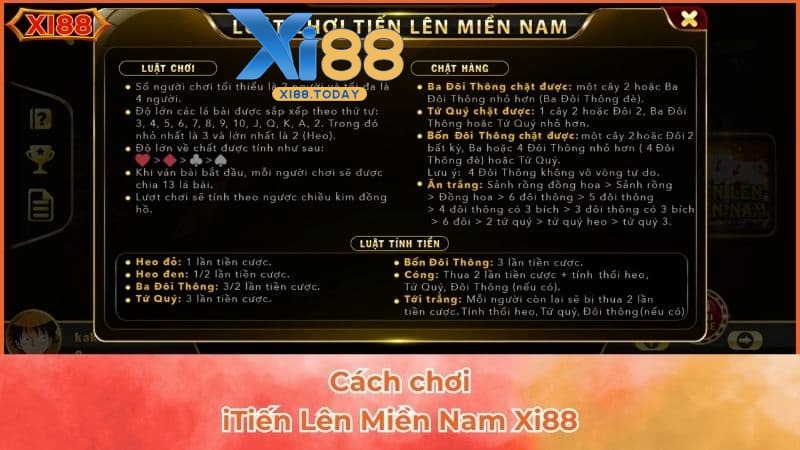 Cách chơi game bài tại Xi88